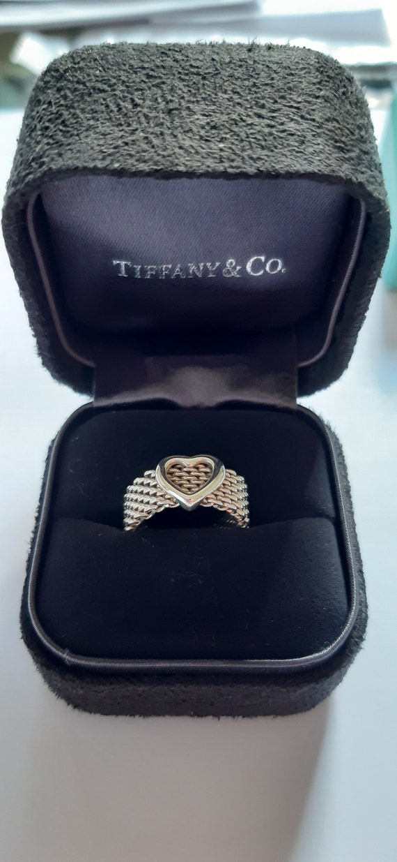 Vintage Tiffany & Co. Gold Mesh Band Ring – De Maria Jewelry