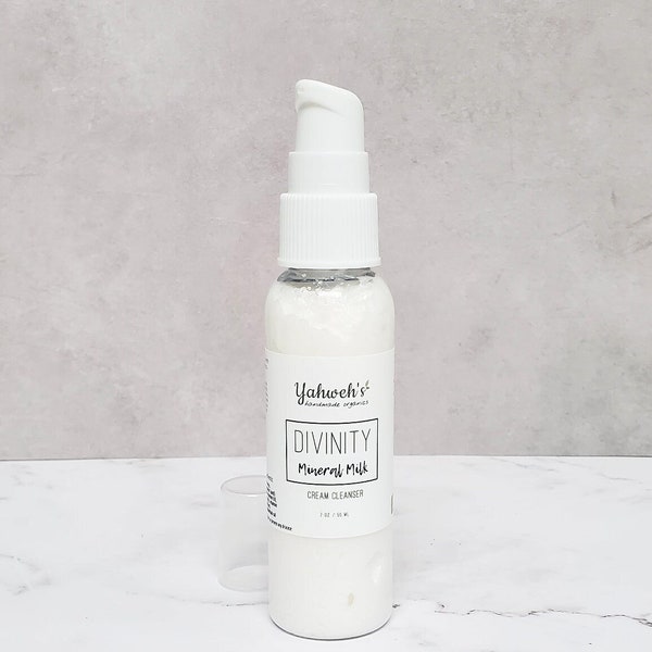 Mineral Milk cream cleanser DIVINITY facial elements ( pH balanced / anti-aging/ sulfate-free / fragrance-free )