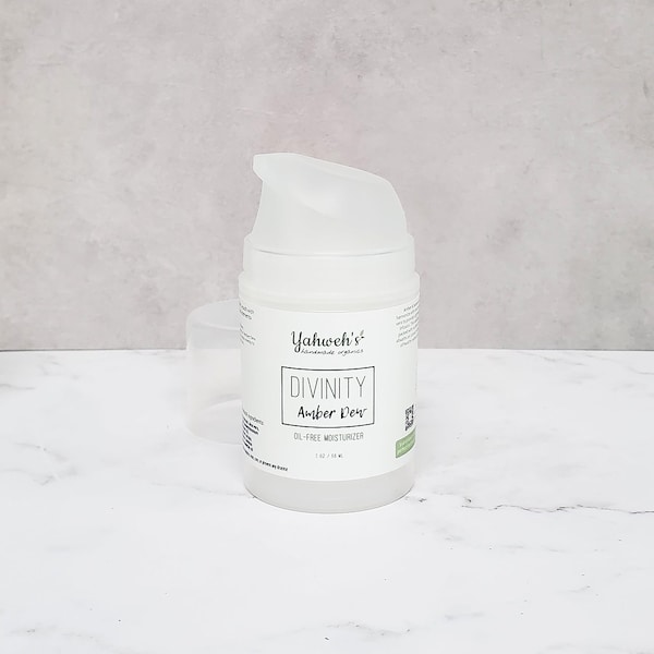 Amber Dew oil-free moisturizer DIVINITY facial elements ( pH balanced / anti-aging/ sulfate-free / fragrance-free )