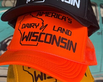 Gorra clásica de camionero de America's Dairy Land WISCONSIN