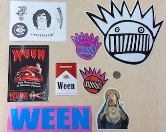 SUPER DUPER WEEN bundle pack of stickers, Dean Ween Group, Boognish, slaps, sheets