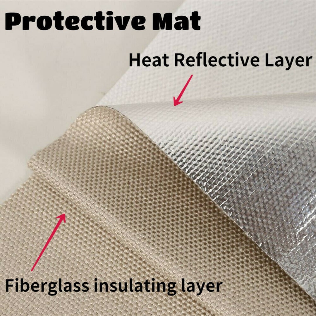 Backed Aluminized Fiberglass Sheet Practical Heat Shield Etsy