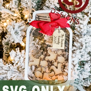 Släktnamn Kaka Bell Jar Pepparkakspersoner/Husdjursprydnad SVG Klippfil