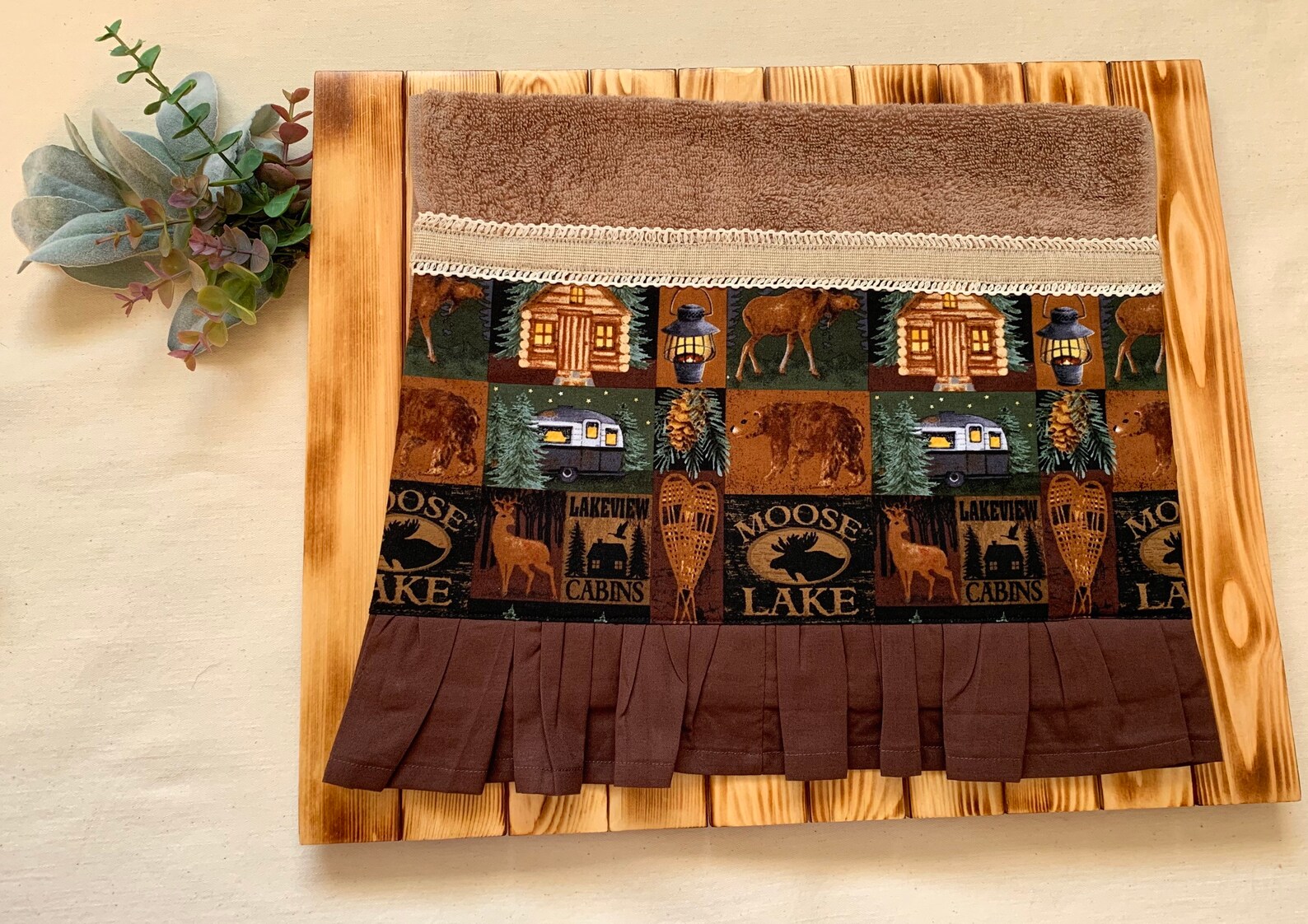 Rustic Cabin Lodge Decorative Hand Towel Bathroom Decor Etsy
