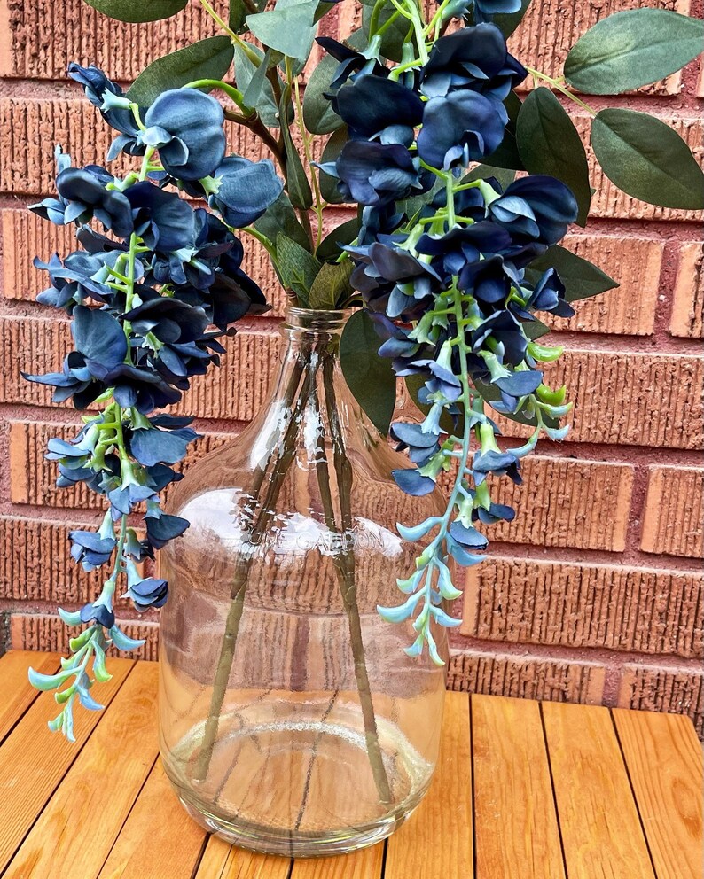 Farmhouse Glass Jug Centerpiece Vintage Vase Floral Etsy