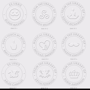 Chose Your Library Embosser Personal Library Ex Libris Embosser  Embosser From The Library Of Embosser Embosser Seal Embossing Library Stamp