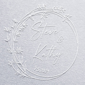 Sello de grabador de boda personalizado - Grabador de boda personalizado para invitaciones - Grabador de monograma - Grabador de nombre de pareja- Estacionario de boda