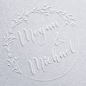 Wedding Embosser, Personalized Wedding Embossed Stamp, Wedding Invitation Stamp, Wedding Stamper, Monogram Embosser, Embosser For Envelope