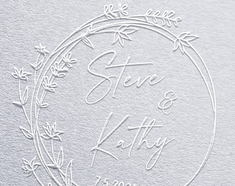 Custom Wedding Embosser Stamp - Personalized Wedding Embosser for Invitations - Monogram Embosser - Couple Name Embosser- Wedding Stationary