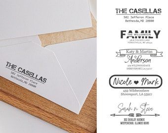 Return Address Stamp | Self Inking Modern Business Family or Wedding Stamper | Housewarming Gift| Custom Address Stamp | Personal Stamp