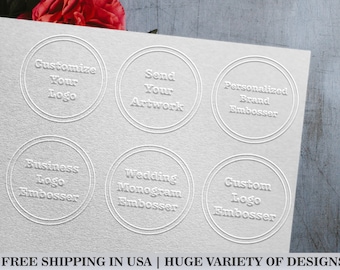 Custom Logo Embosser Stamp Personalized Business Stationery Embossing Seal Branding Tool for Packaging, Stationery & Certificates Your Logo