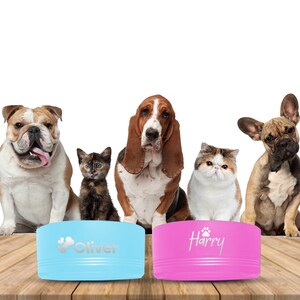 Gepersonaliseerde gegraveerde hondenkom - Aanpasbare voerbak voor huisdieren - Aangepaste hondenkom, gepersonaliseerde kattenvoerkom - Gepersonaliseerde voerbak voor huisdieren -