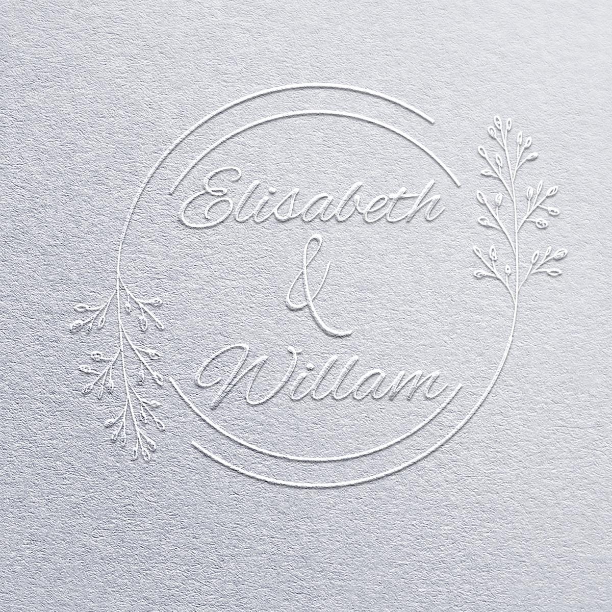 Custom Monogram Embosser for Wedding Couples, Personalized Initial Seal ...