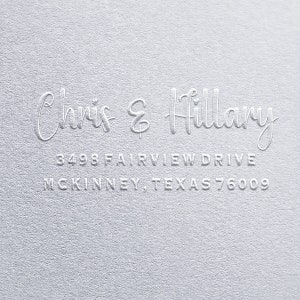 Gepersonaliseerde adresstempel - aangepaste embosser voor retouradres - postembosser voor envelop embosser huwelijksuitnodiging - housewarmingcadeau