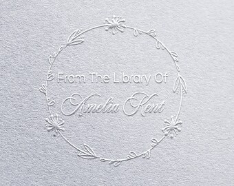 Sello de propiedad de biblioteca personalizado para libros, de la biblioteca de sellos de nombre personalizados para lectores, maestros, coleccionistas y regalos (