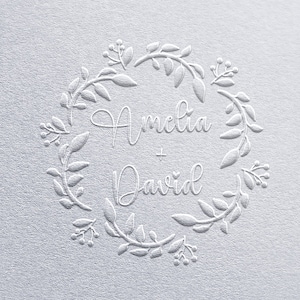 Customized Wedding Embosser, Personalized Wedding Embosser, RSVP Stamp, Wedding Stamper, Envelope Embosser, Couple Name Embosser, Monogram