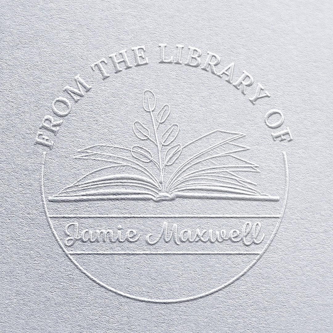Personalized Library Embosser: Custom Book Stamp, Ex Libris - Etsy