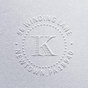 Custom Address Embosser, Custom Embosser, Embosser, Address Embosser, Embossing Stamp, Embosser Stamp, Hand Held Embosser, Seal Style-K