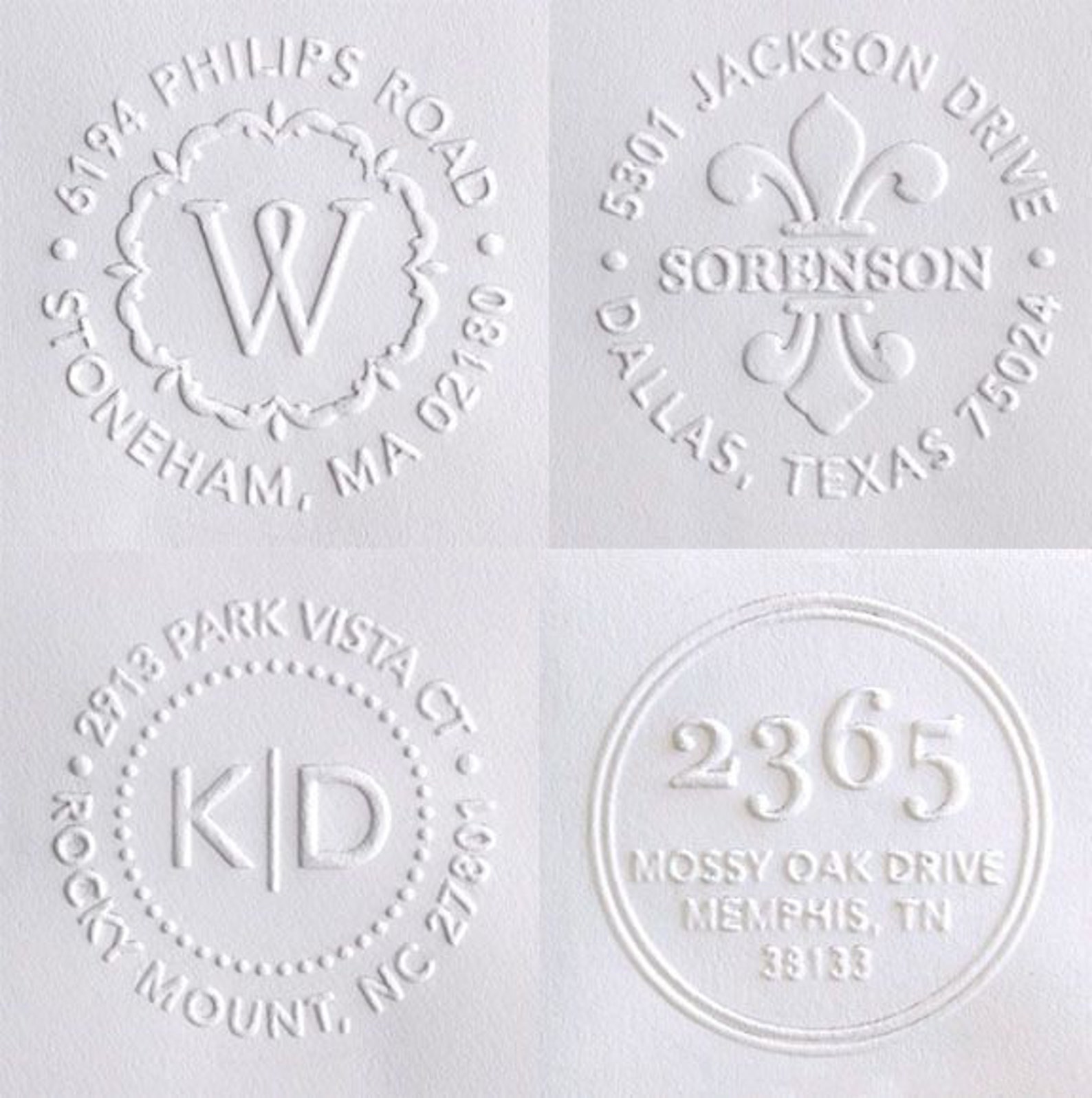 Chose Your Embosser Address Embosser Embosser Custom Etsy