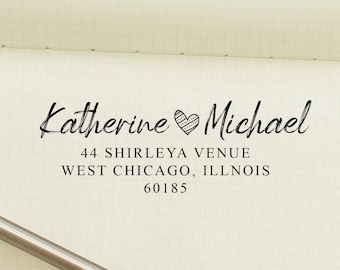Couple Name Wedding Invitation Stamp Address Stamp For Envelopes Mailing Address Stamp Return Address Stamp Housewarming Gift for Home Buyer