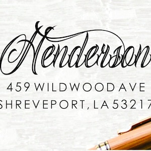 Retouradres stempel, zelf inkt adres stempel, kalligrafie adres stempel, bruiloft adres stempel, gepersonaliseerde adres stempel TJCP27702