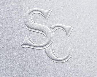 Bästsäljande personligt monogrampräglingsstämpel Anpassad monogrampräglingsstämpel för bröllopsinbjudningar Parnamnpräglingsstämpel för att spara datum Unik gåva