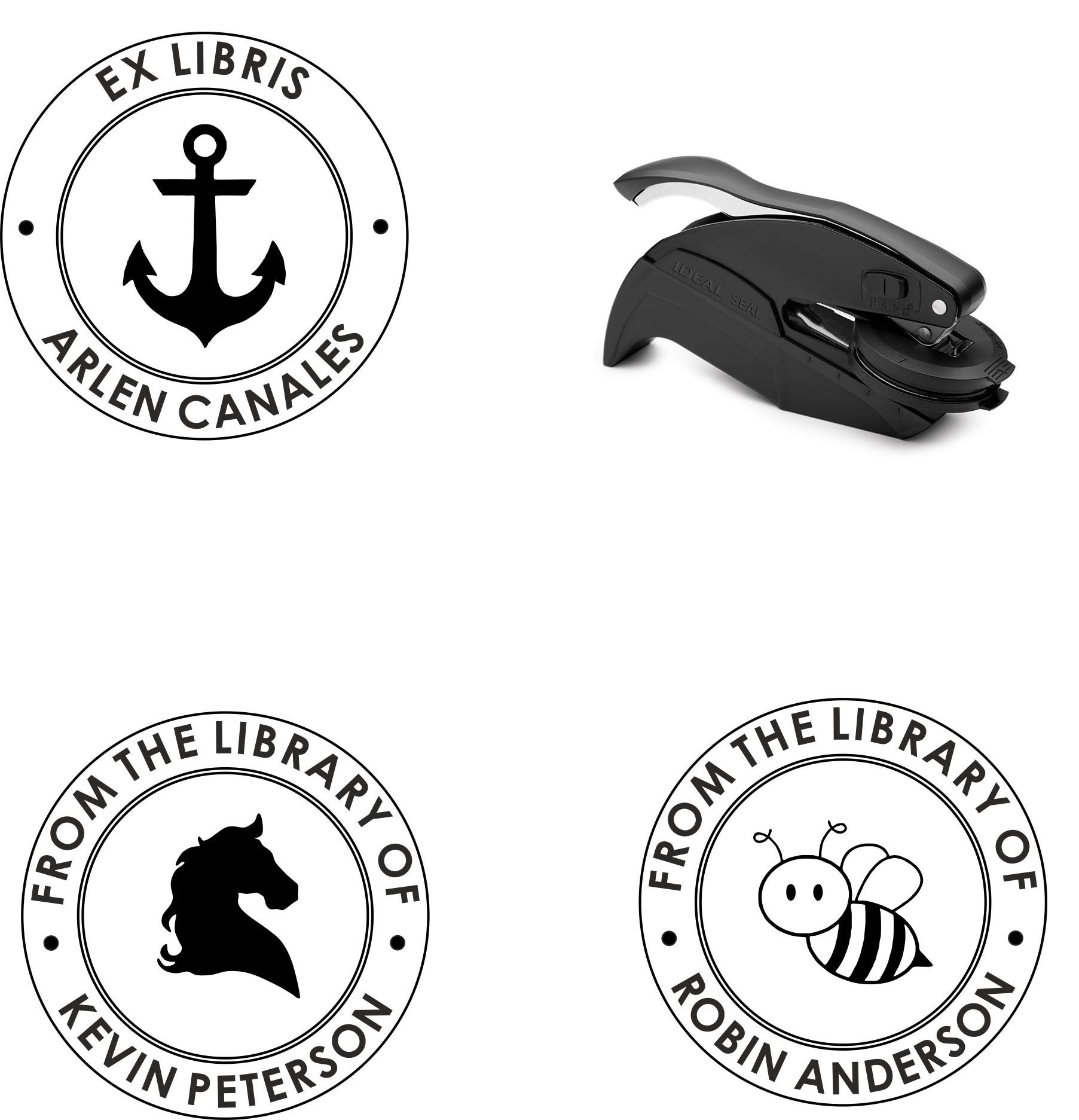 Custom Embosser From the Library of Embosser Personalised Etsy