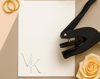 Custom Monogram Embosser Stamp – Personalized Embossing Seal for Wedding Invitations, Stationery, Envelope Embosser Custom Gift for Couples