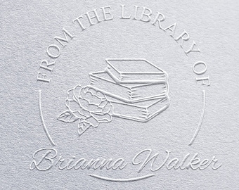 TOP SELLER - From the Library of Book Embosser Custom Personalized From the Library of Book Belongs to Ex Libris Book Lover Gift Embosser