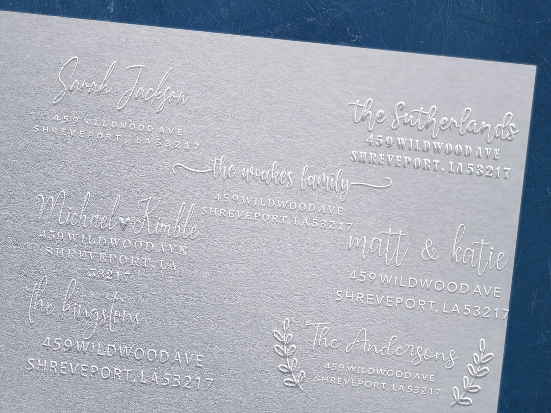 Personalized Address Embosser, Return Address Embosser, Custom Embosser, Embosser Stamp, Mail