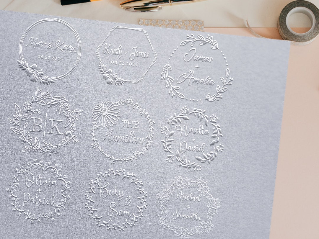 Custom Wedding Embosser, Personalized Wedding Embosser, Monogram