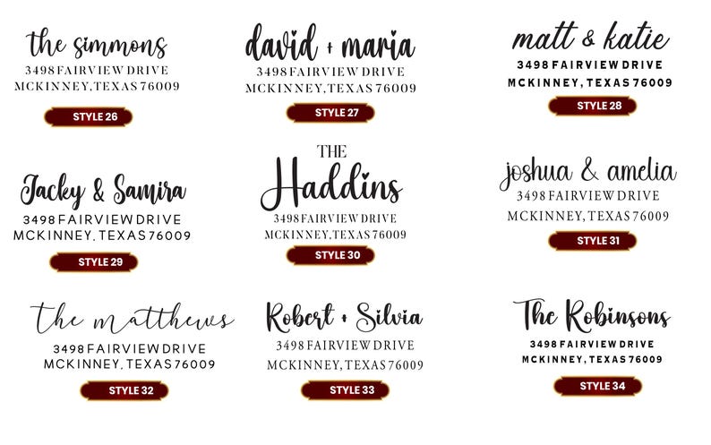 Benutzerdefinierter Adressstempel - Personalisierter Adressstempel Für Umschläge, Hochzeitseinladung Siegel, Housewarming Geschenk Mail Prägestempel Bild 18