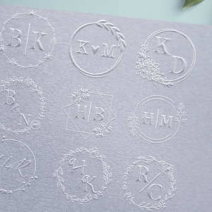 Custom Wedding Embosser: Monogram Stationery Stamp