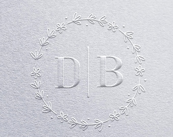Custom Wedding Couple Embosser with Initials, Personalized Monogram Seal for Invitations and Cards Envelope Embosser For Couples Monogram