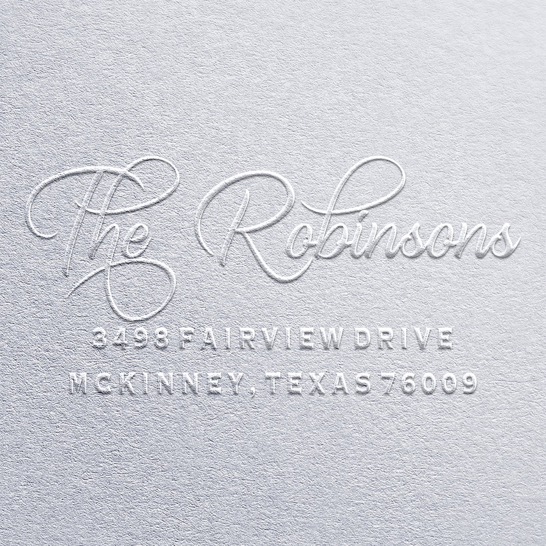 Customised Address Embosser for Envelopes, Personazlied Address