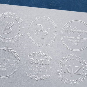 Kies Adres Embosser, Custom Embosser, Gepersonaliseerde Adres Embosser, Embosser Stempel, Mail Embosser, Bruiloft Embosser, Kies Design 20+