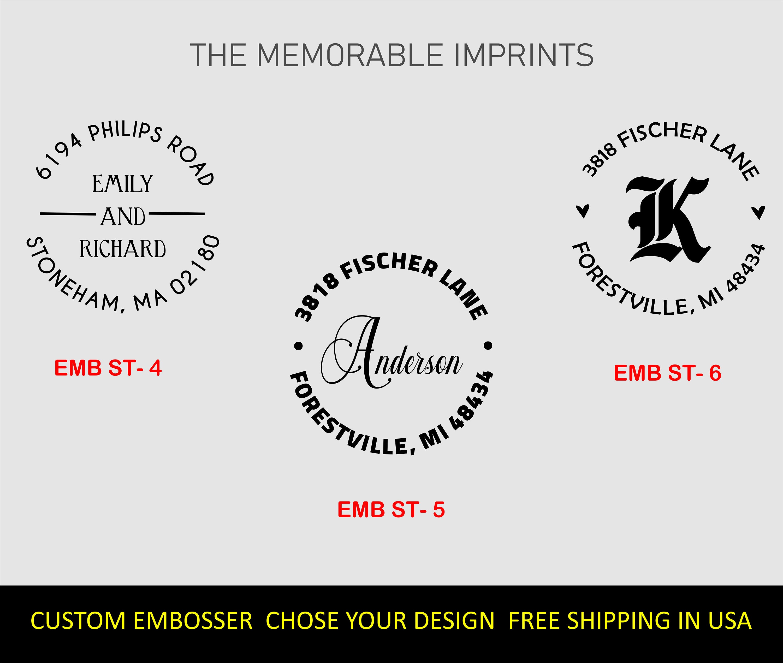 Chose Your Address Embosser Address Embosser Custom Etsy