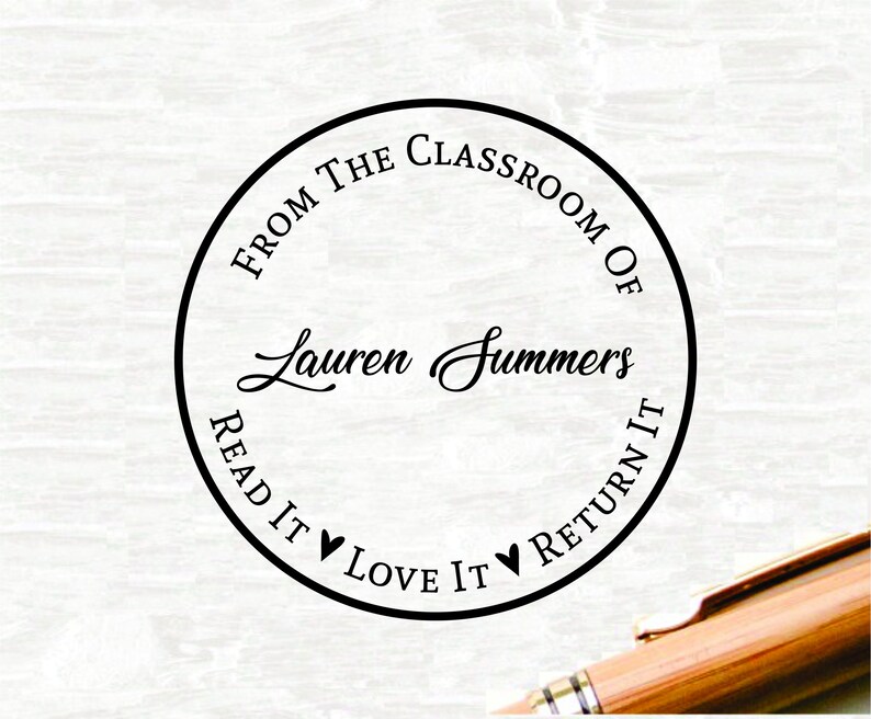 Grade Stamp Libray stamp Teacher Stamp From The Library Of Stamp Custom Teacher Stamp Ex Libris Stamp Monogram Stamp Class room Stamp