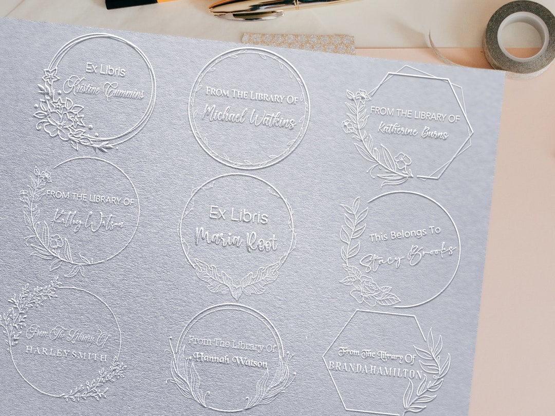 Personalized Library Embosser for Books, Custom From the Library of ...