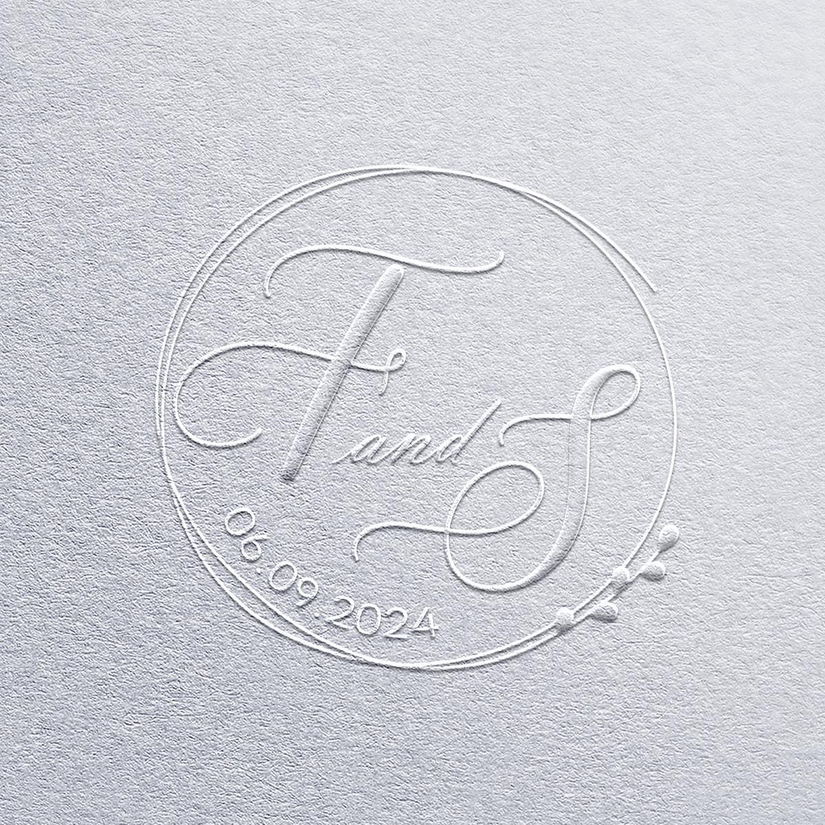 Custom Monogram Embosser for Wedding Couples, Personalized Initial Seal ...