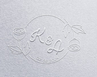 Benutzerdefinierte persönliche Hochzeit Prägung | Angepasste Hochzeit Präge Stempel | Hochzeit einladen Embosser | Paar-Namensprägung | Monogramm Prägestempel