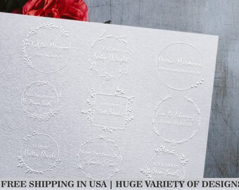Book Library Embosser Personalized with Name | From The Library Of Stamp for Books | Book Stamp Vintage Style Gift for Readers & Collectors