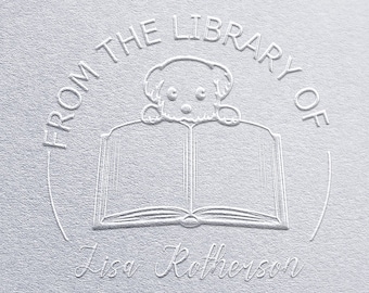 Ex Libris Personalized Library Embosser | From the Library of book Embosser | Stylish Ownership Stamp for Book Collectors & Readers Gift