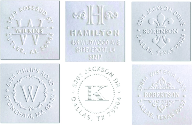 Chose Your Embosser Custom Embosser Embosser Address Etsy Canada