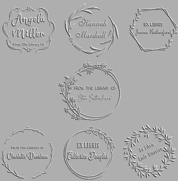 Book Stamp Embosser Stamp Floral Custom Name Embosser 10 Designs From the  Library Of, Book Belongs To, Ex Libris, Great Book Lover Gift 