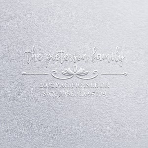 Custom Family Address Embosser Stamp For Envelopes, Napkins & Wedding Invites Cards, Custom Address Embosser Mail Embosser Housewarming Gift