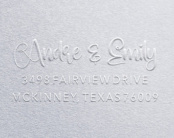 Personal Address Embosser For Envelopes, Customised Address Embosser Stamp, Custom Wedding Embosser, Wedding Invite Embosser, Mail Embosser