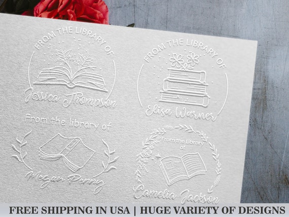 Custom Library Embosser Stamp Personalized Book Embossing Stamp