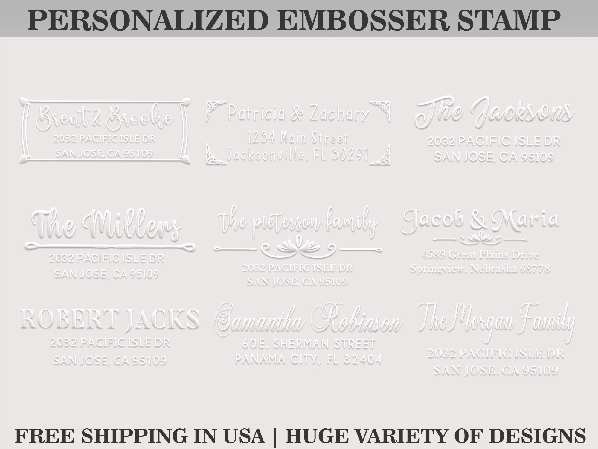 Custom Monogram Embosser, Monogram Embosser, Custom Embosser, Embosser  Stamp, Embossing Stamp, Embosser, Paper Embosser, Wedding Embosser 