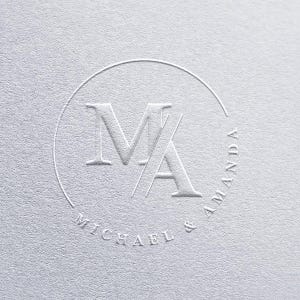Timbro per goffratura monogramma personalizzato più venduto Timbro per goffratura monogramma personalizzato per inviti di nozze Timbro per goffratura nome coppia per salvare la data Regalo unico